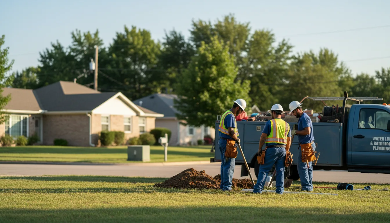 Residential water line and bathroom plumbing service in Mckinney, TX
